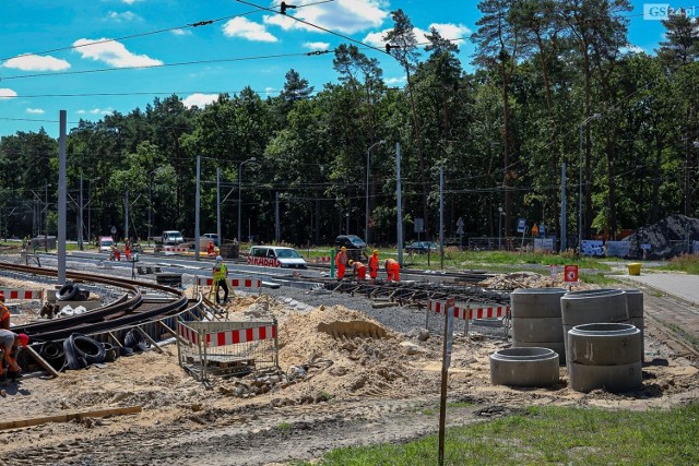 Budowa Węzła Głębokie w Szczecinie.