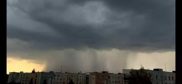 Taj wyglądała burza nad Olesnem