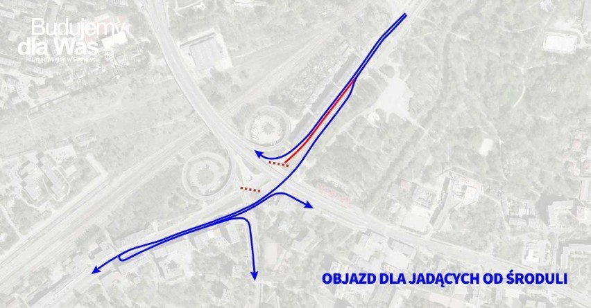 Od środy utrudnienia w centrum Sosnowca. Zamkną 3 Maja przy Ślimaku