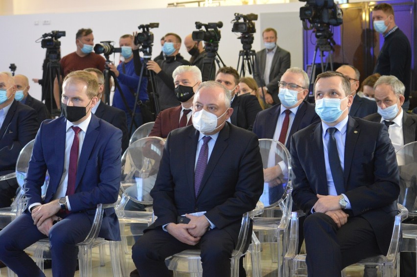 Konferencja z okazji inauguracji rozpoczęcia budowy Centrum...