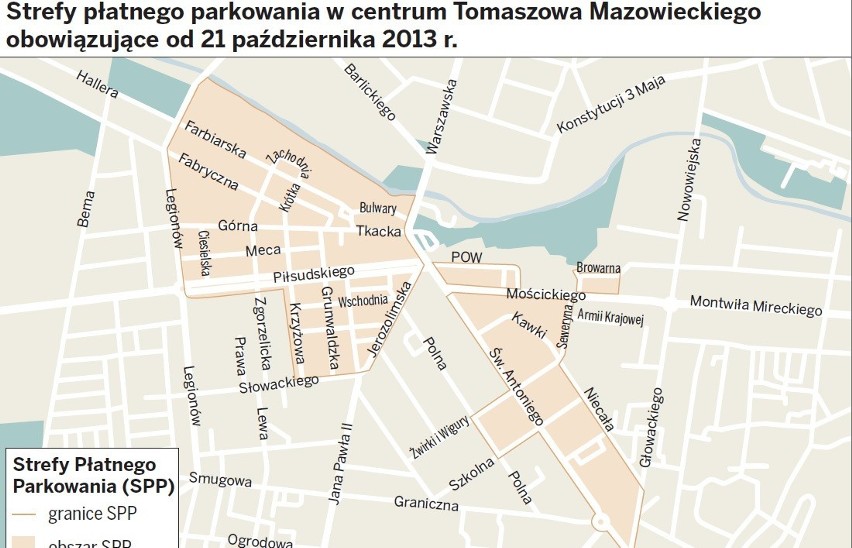 Płatne parkowanie w Tomaszowie zacznie obowiązywać od poniedziałku, 21 października