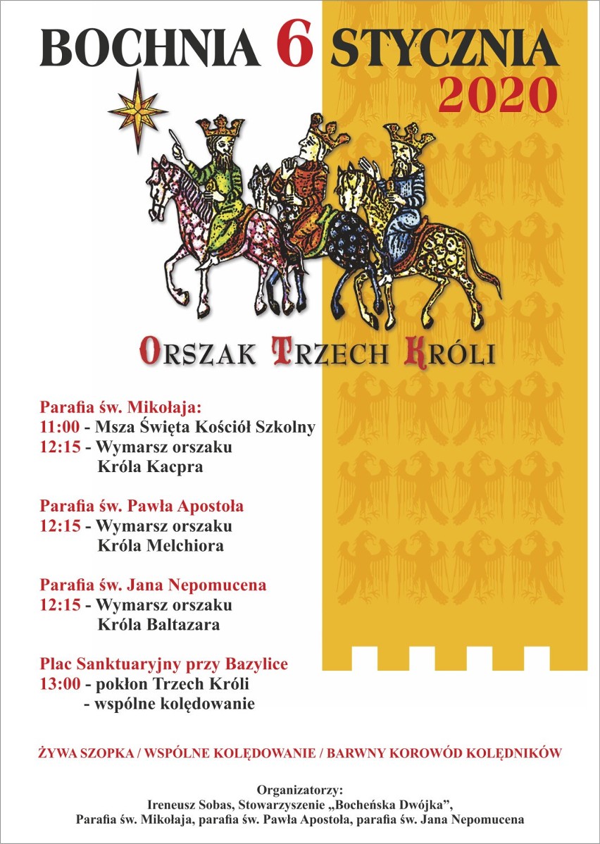 Orszak Trzech Króli w Brzesku i Bochni - program