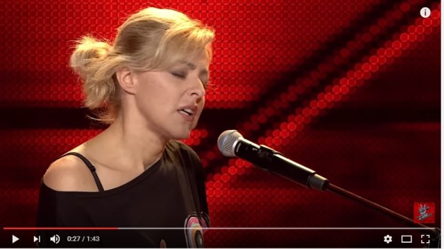 Monika Kitel podczas programu The Voice of Poland