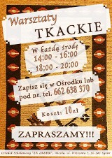 Wioska: Zaproszenie na warsztaty tkackie w Ośrodku szkoleniowym „Za Lasem”