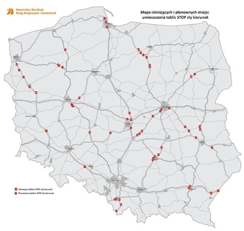 Tablice staną w kilkudziesięciu lokalizacjach w całym kraju.