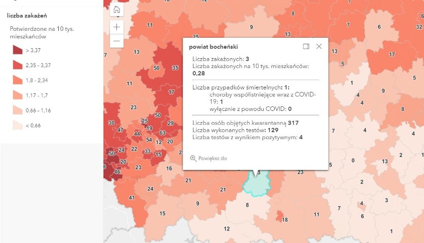 Koronawirus. Wzrost liczby zakażeń SARS-CoV-2 w Tarnowie oraz powiatach: tarnowskim, dąbrowskim, brzeskim i bocheńskim [AKTUALIZACJA 6.05]