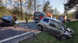 Groźny wypadek w Zawierciu. Na DK78 zderzyły się samochody osobowe, trzy osoby trafiły do szpitala