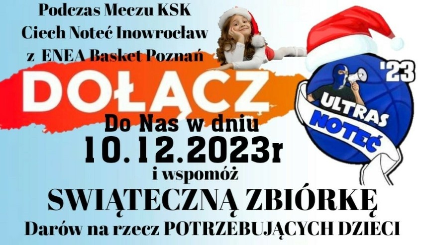 Koszykarscy kibice Noteci Inowrocław zachęcają do udziału w...
