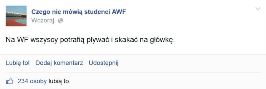 Czego nie mówią studenci AWF
