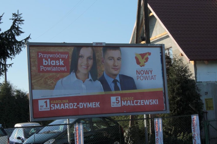 Plakaty wyborcze w naszym powiecie