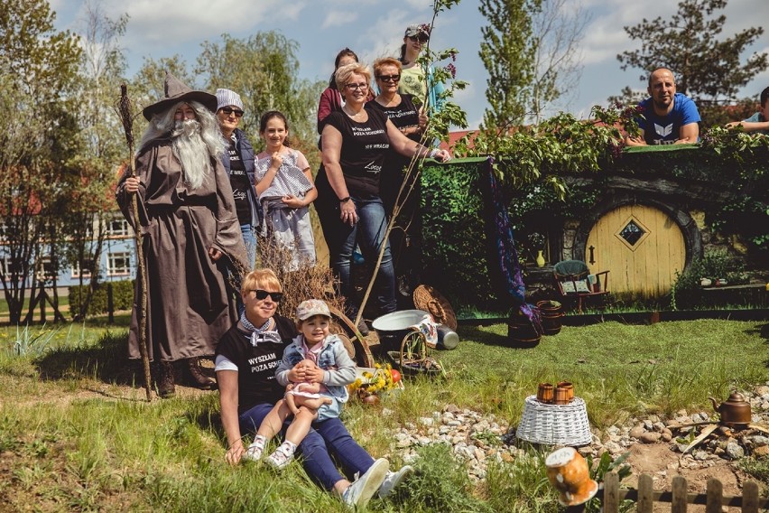 Ryczywolski pumptrack zamienił się w prawdziwą wioskę hobbitów! Był też Gandalf i Frodo!