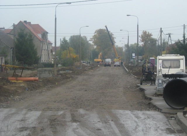 Tak wyglądała ul. Kobylogórska na początku października 2013.