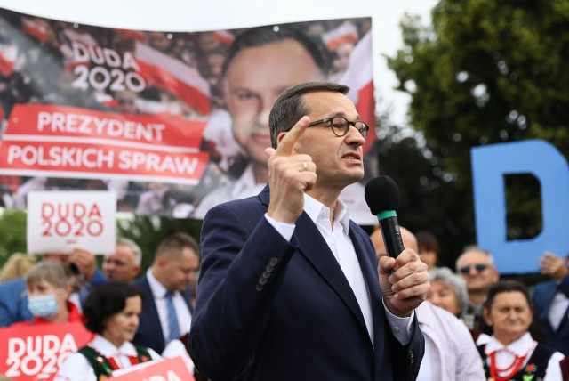 Premier Mateusz Morawiecki w Piotrkowie na spotkaniu przedwyborczym