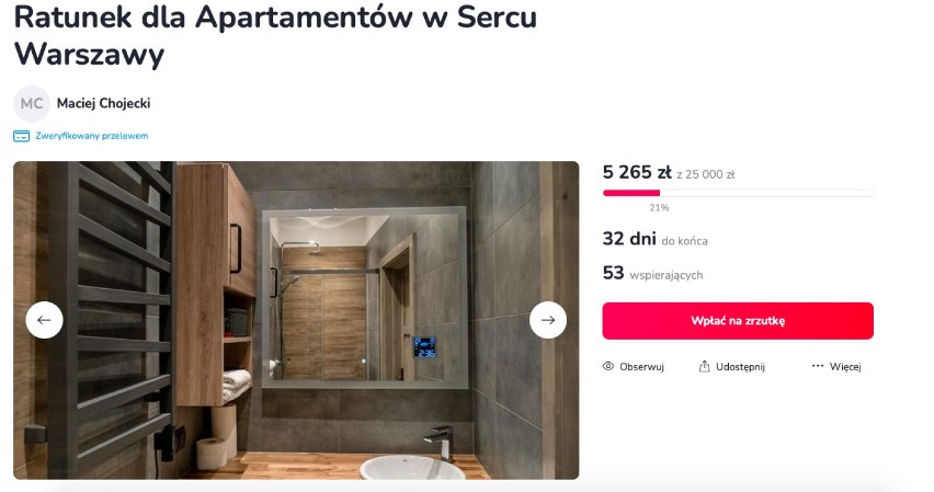 Zrzutka na utrzymanie 7 apartamentów w centrum Warszawy. Czy w Polsce panuje mieszkaniowa patologia?