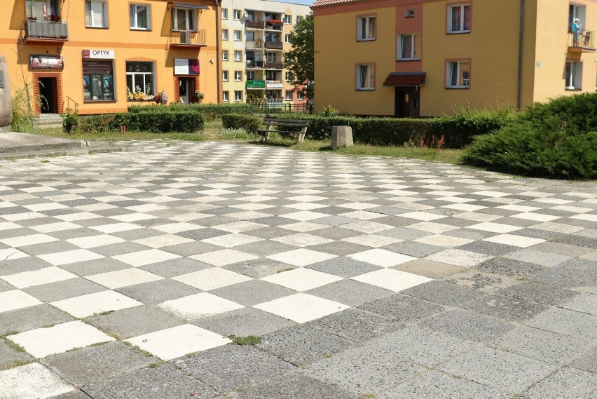 Tak obecnie wygląda "szachownica" w Krośnie Odrzańskim....