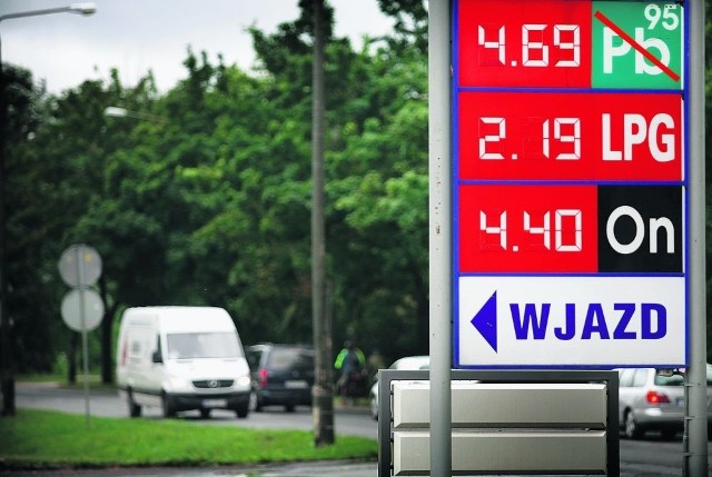 4,69 zł za litr - to najniższa cena benzyny, jaką znaleźliśmy przy wyjeździe z miasta nad morze