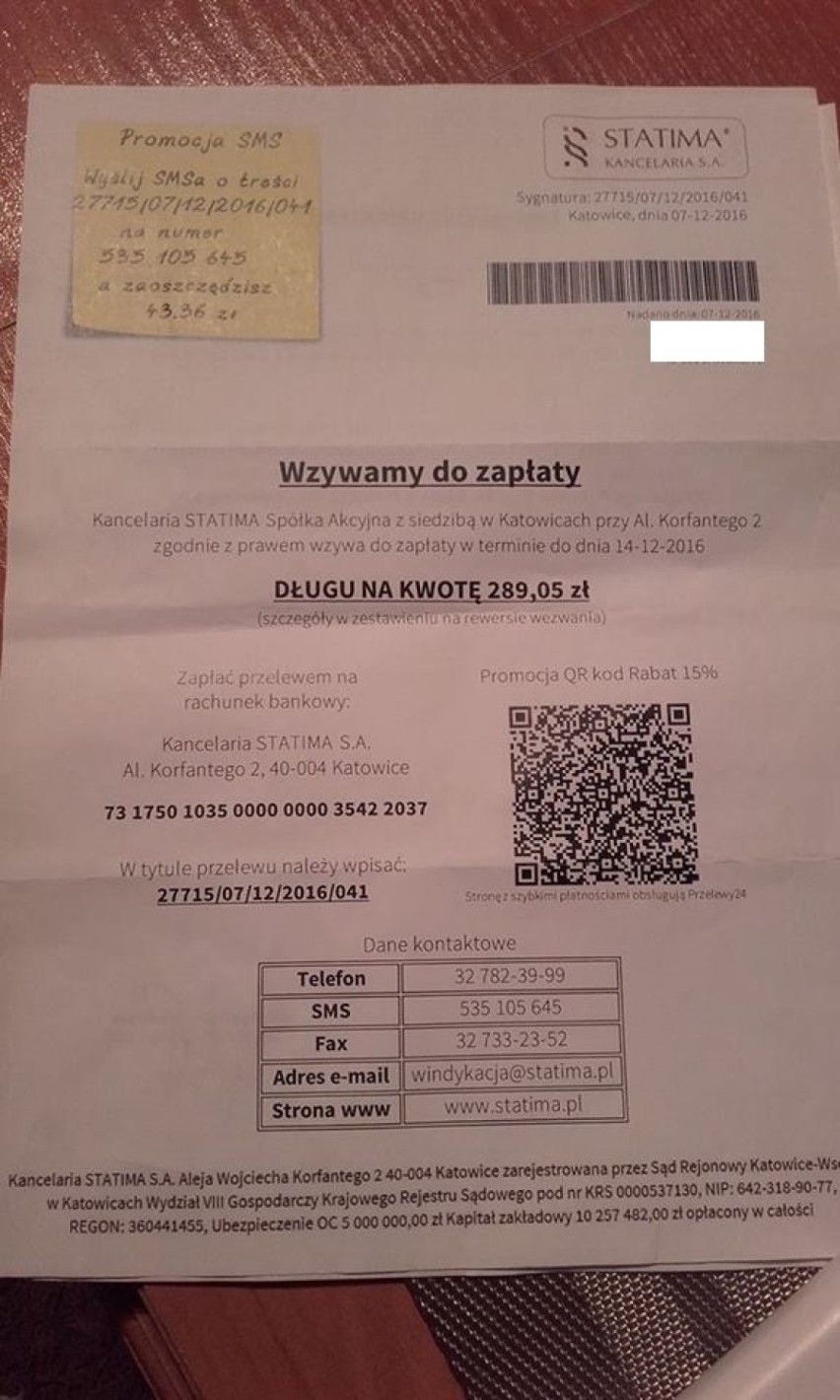 PKM Jaworzno sprzedało "mandaty"firmie windykacyjnej. Wśród nich te już zapłacone. Doszło do pomyłki