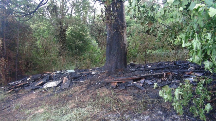 Spaliły się dwie altanki działkowe na ul. Petofiego w Nowej Hucie