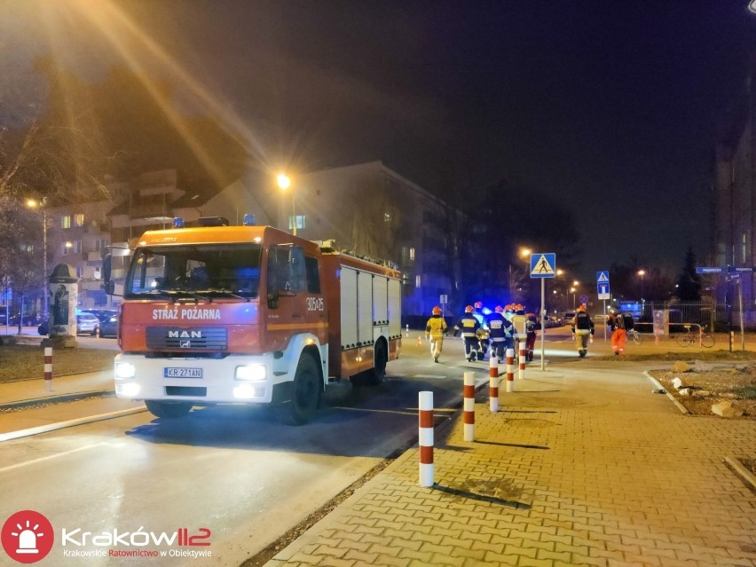 Pożar przy ulicy Prądnickiej, na miejscu działali strażacy
