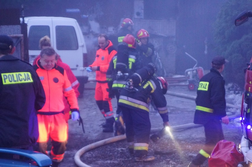 Pożar przy ulicy Chmielnej w Kaliszu