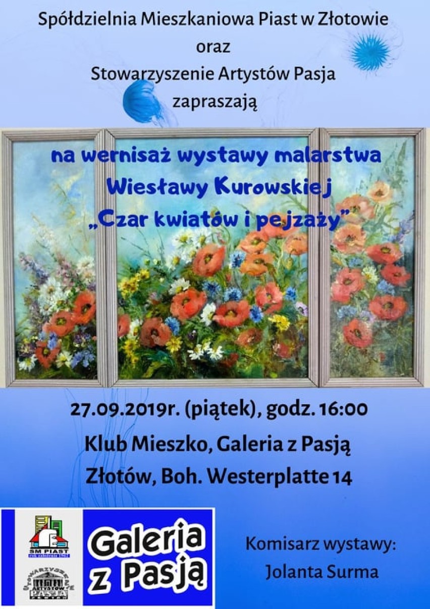 Zaproszenie na wernisaż malarstwa Wiesławy Kurowskiej 