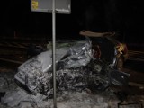 Wypadek w Wandzinie: Audi zderzyło się z ciężarówką (ZDJĘCIA, WIDEO)
