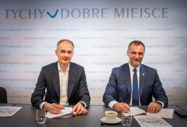 Porozumienie podpisali Maciej Gramatyka pełniący funkcję prezydenta Tychów i Krystian Grzesica, burmistrz Bierunia