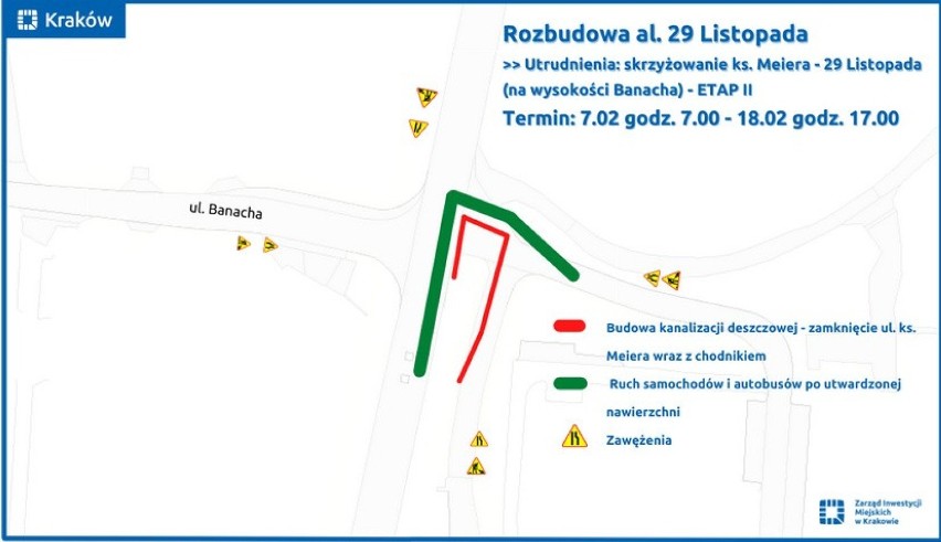 Kraków. Ciągle zmiany w ruchu na krakowskich ulicach z powodu inwestycji. Nadchodzą kolejne