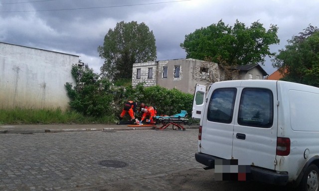 Potrącenie rowerzysty przy ul. Sandomierskiej w Gdańsku (14.05.2015)