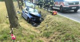 Gmina Masłowice. Wypadek na DK 42 w Granicach, czołowe zderzenie 2 samochodów osobowych. ZDJĘCIA
