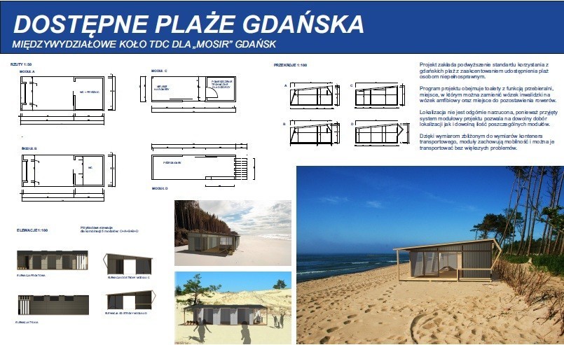 Plaże w Gdańsku: Studenci z Politechniki Gdańskiej usuną bariery architektoniczne? [WIZUALIZACJE]