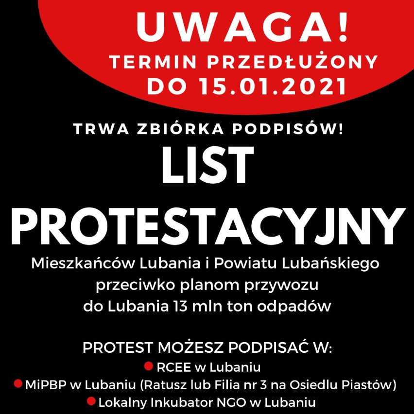 Lubań: Mieszkańcy nie chcą wyrobiska w Księgnikach i protestują przeciwko przywozowi 13 mln ton śmieci
