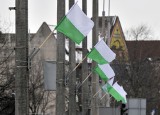 Rusza akcja promocyjna &quot;Biało-zielony Gdańsk&quot;. Flagi z barwami Lechii Gdańsk ozdobiły miasto