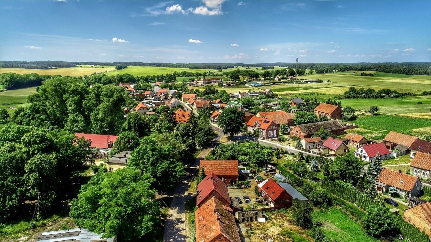 Smardzewo (gmina Szczaniec, powiat świebodziński) z lotu...