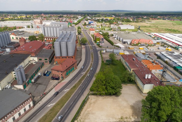 Skrzyżowanie przy browarze w Tychach