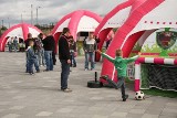 FanZone T-Mobile stanie na Konwiktorskiej 6 przed meczem Polonii z Widzewem