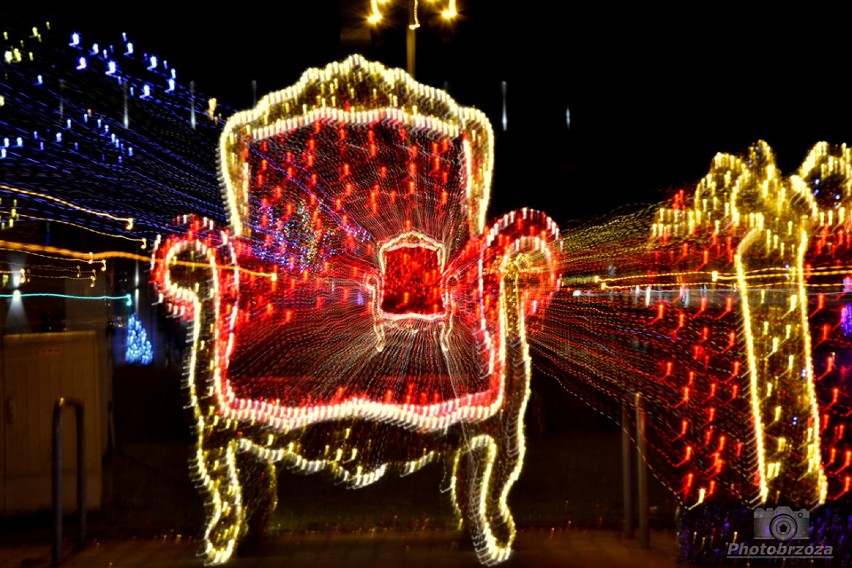 Świąteczne iluminacje we Włocławku wieczorową porą w obiektywie Rafała Brzozowskiego [zdjęcia]