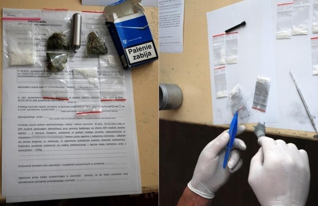Marihuanę i amfetaminę w foliowych woreczkach ujawnili kraśniccy policjanci podczas interwencji w piwnicy jednego z bloków w dzielnicy fabrycznej Kraśnika.
