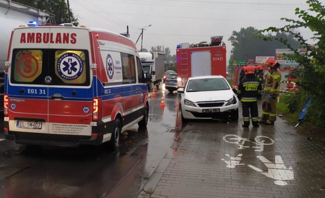 Wypadek na ul. Krakowskiej w Radomsku