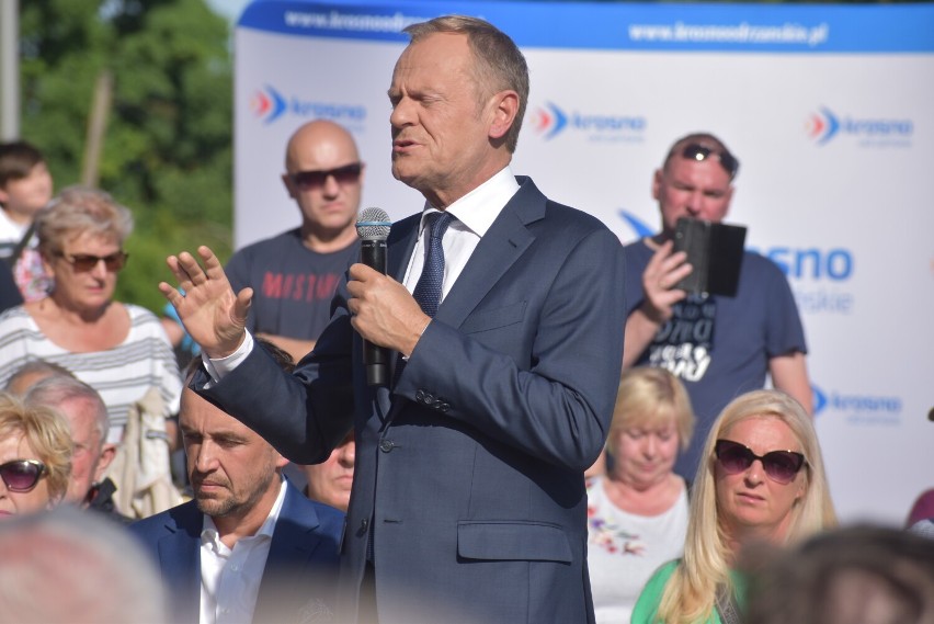 Donald Tusk w Krośnie Odrzańskim.