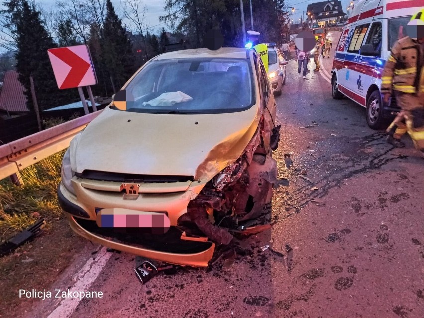 Wypadek w Bukowinie Tatrzańskiej. Jeden z kierowców był...