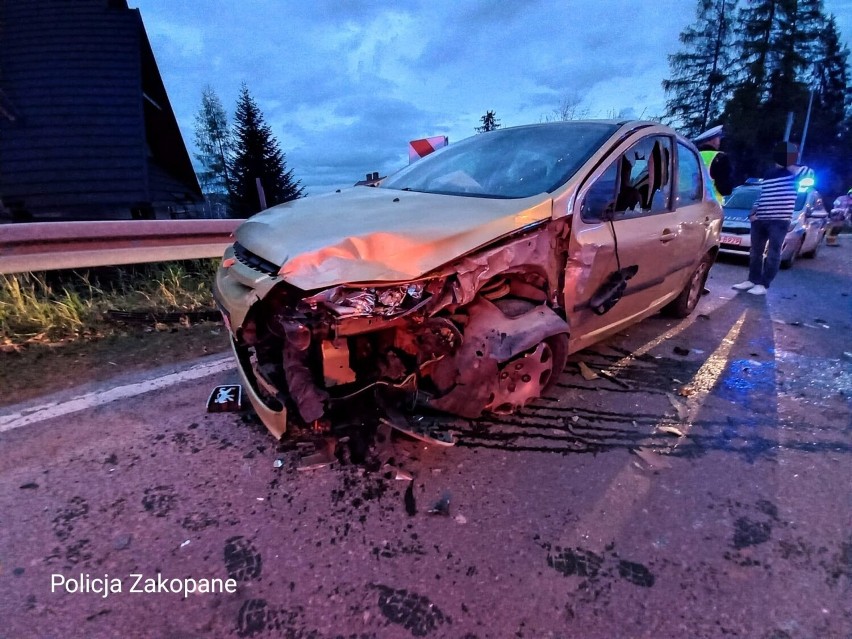 Wypadek w Bukowinie Tatrzańskiej. Jeden z kierowców był...
