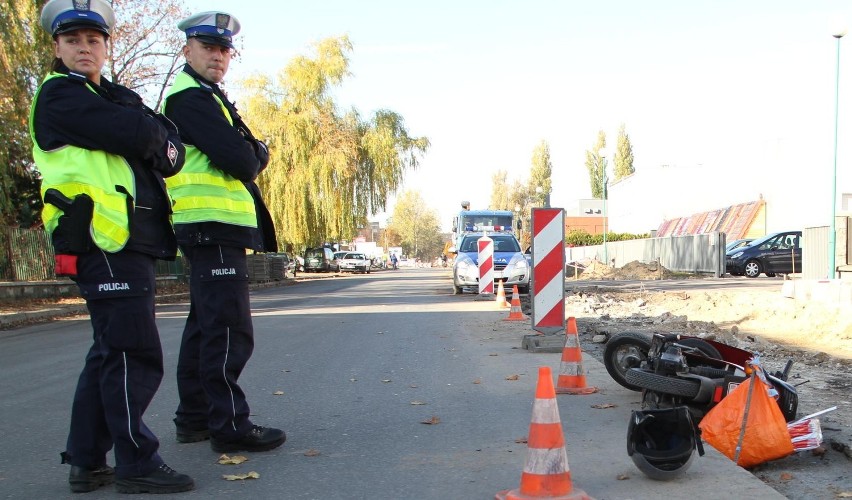 Wypadek motocyklisty