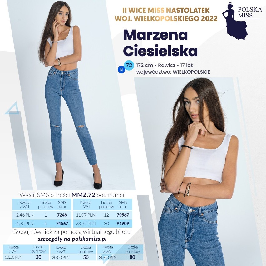 Marzena Ciesielska z Rawicza awansowała do półfinału konkursu Polska Miss Nastolatek 2022!