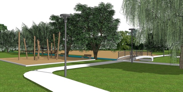 Planowana inwestycja obejmuje zachodnią część parku, wzdłuż rzeki Brzeźnicy