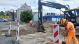 Remont ulicy Artylerzystów w Żarach. Jak idą prace przy budowie nowego ronda? Mamy zdjęcia