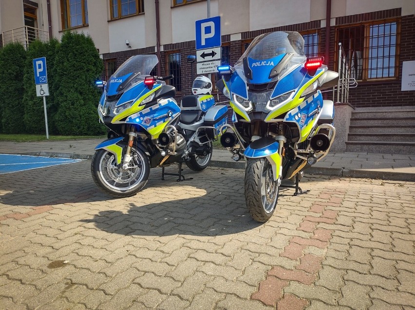 Sokółka. Nowe motocykle dla policjantów zakupione w ramach projektu "Bezpieczniej na drogach - motocykle dla służby ruchu drogowego"