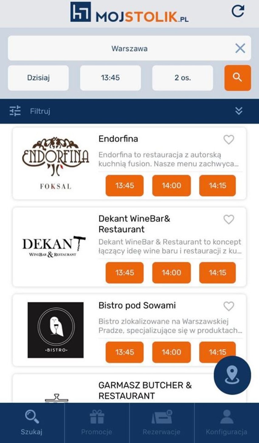 Chcesz zarezerwować stolik w restauracji? Teraz zrobisz to za pomocą aplikacji w telefonie
