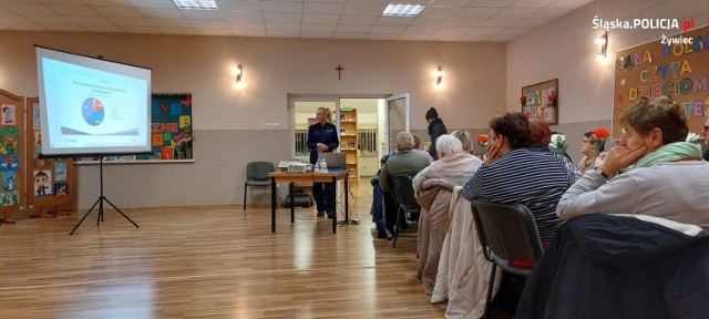 Spotkanie z seniorami zrzeszonymi w Klubie Seniorów „Przyjaźń” w Cięcinie.