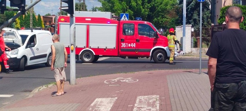 Wypadek na skrzyżowaniu Wiejska - Gajowa we Włocławku